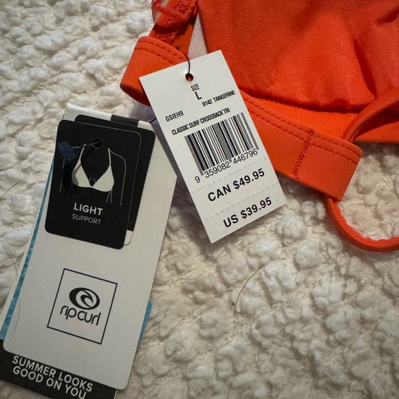 Rip Curl Cross Strap Bikini Top L NWT - Picture 3 of 3